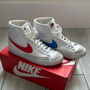 Nike Blazer Mid 77 White Blue Red (GS) Youth 6
